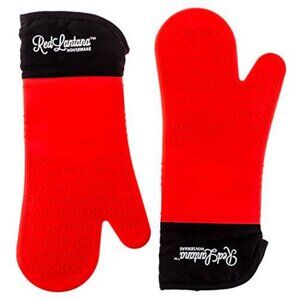 Red Lantana Houseware Silicone Mitten, Red